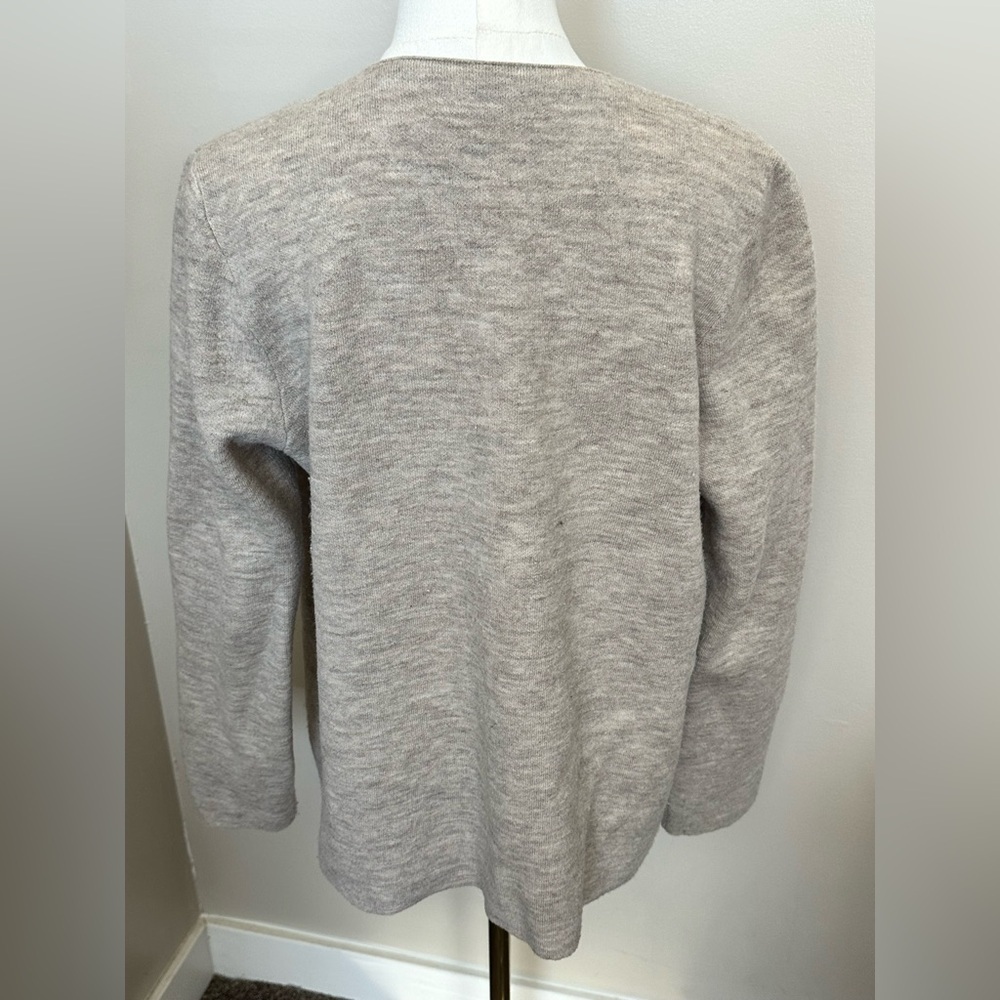 Eileen Fisher 100% Merino Wool Collarless Cardigan Jacket XS - Picture 2 of 4